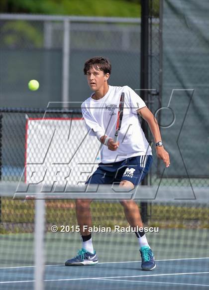 Thumbnail 1 in NCHSAA 4A Men Tennis Championships photogallery.