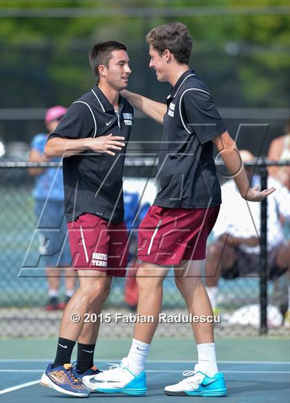 Thumbnail 2 in NCHSAA 4A Men Tennis Championships photogallery.