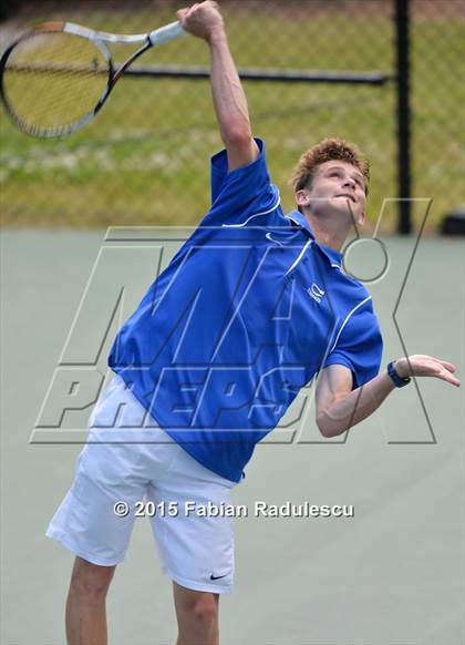 Thumbnail 2 in NCHSAA 4A Men Tennis Championships photogallery.