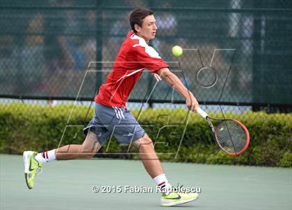 Thumbnail 3 in NCHSAA 4A Men Tennis Championships photogallery.