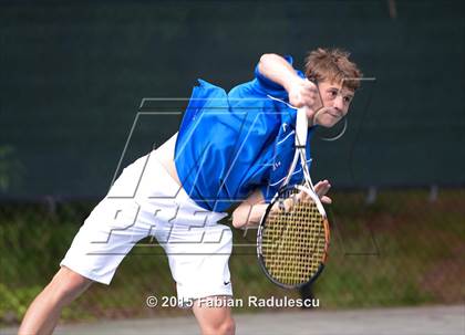 Thumbnail 1 in NCHSAA 4A Men Tennis Championships photogallery.