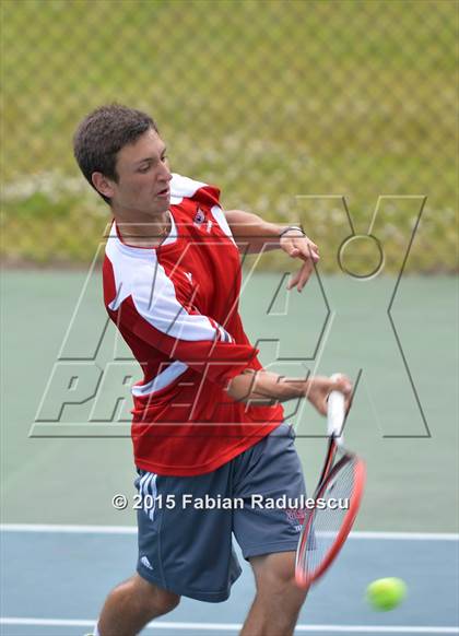 Thumbnail 2 in NCHSAA 4A Men Tennis Championships photogallery.