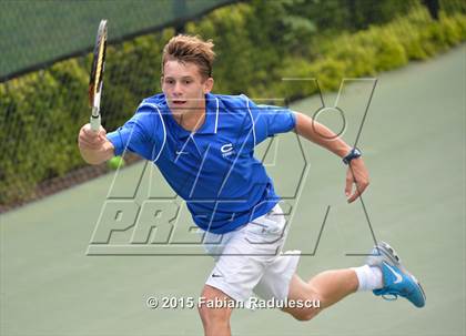 Thumbnail 3 in NCHSAA 4A Men Tennis Championships photogallery.