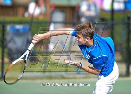 Thumbnail 1 in NCHSAA 4A Men Tennis Championships photogallery.