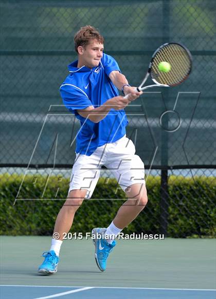 Thumbnail 2 in NCHSAA 4A Men Tennis Championships photogallery.