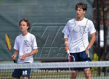 Thumbnail 3 in NCHSAA 4A Men Tennis Championships photogallery.