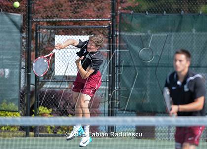 Thumbnail 2 in NCHSAA 4A Men Tennis Championships photogallery.