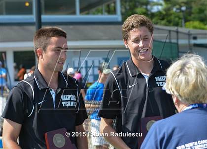 Thumbnail 3 in NCHSAA 4A Men Tennis Championships photogallery.