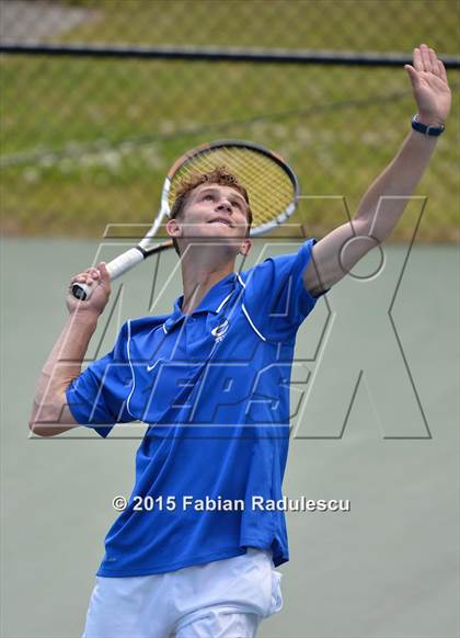 Thumbnail 1 in NCHSAA 4A Men Tennis Championships photogallery.