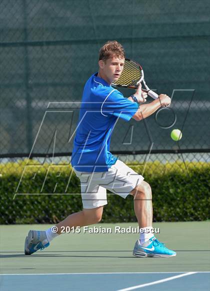 Thumbnail 3 in NCHSAA 4A Men Tennis Championships photogallery.