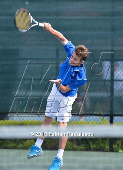 Thumbnail 1 in NCHSAA 4A Men Tennis Championships photogallery.