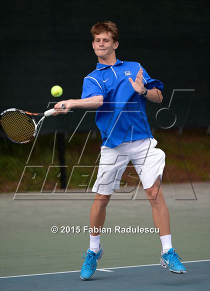 Thumbnail 2 in NCHSAA 4A Men Tennis Championships photogallery.