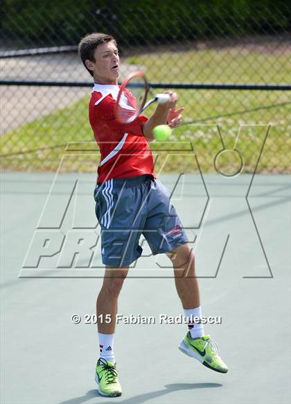 Thumbnail 3 in NCHSAA 4A Men Tennis Championships photogallery.