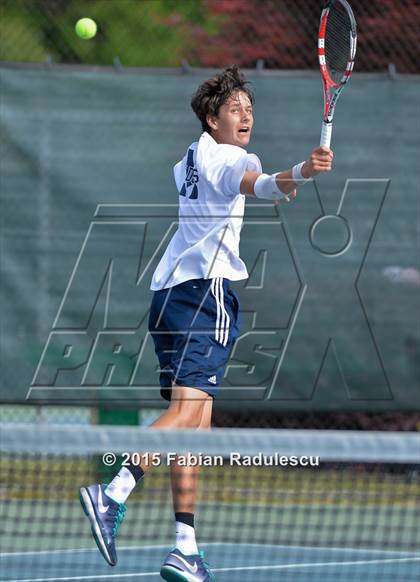 Thumbnail 1 in NCHSAA 4A Men Tennis Championships photogallery.