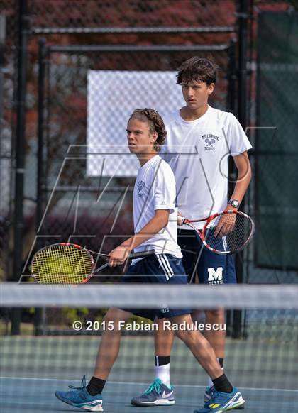 Thumbnail 3 in NCHSAA 4A Men Tennis Championships photogallery.
