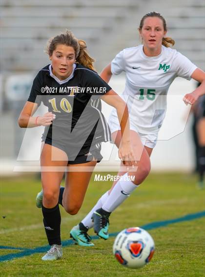 Thumbnail 2 in Pinecrest vs. Myers Park (1 of 2 - NCHSAA 4A Final - the game) photogallery.