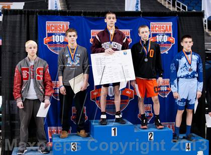 Thumbnail 2 in NCHSAA State 3A Boys Wrestling Championships (Finals) photogallery.