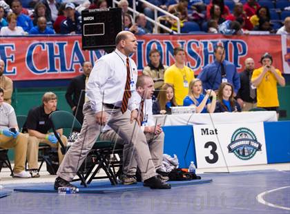 Thumbnail 2 in NCHSAA State 3A Boys Wrestling Championships (Finals) photogallery.