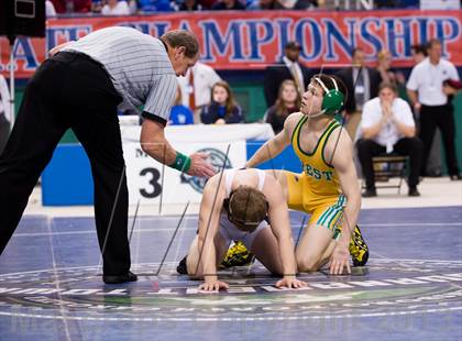 Thumbnail 2 in NCHSAA State 3A Boys Wrestling Championships (Finals) photogallery.