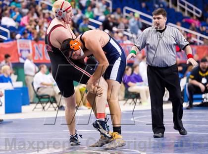 Thumbnail 2 in NCHSAA State 3A Boys Wrestling Championships (Finals) photogallery.