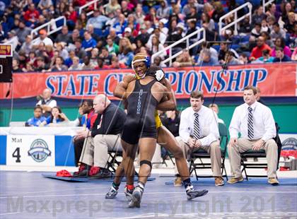 Thumbnail 2 in NCHSAA State 3A Boys Wrestling Championships (Finals) photogallery.