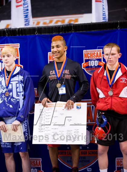 Thumbnail 2 in NCHSAA State 3A Boys Wrestling Championships (Finals) photogallery.