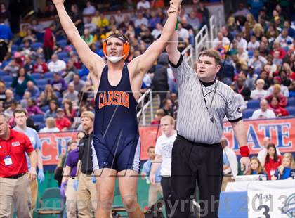 Thumbnail 2 in NCHSAA State 3A Boys Wrestling Championships (Finals) photogallery.