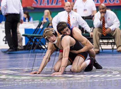 Thumbnail 2 in NCHSAA State 3A Boys Wrestling Championships (Finals) photogallery.