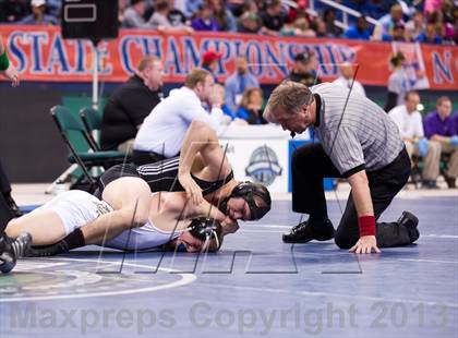 Thumbnail 2 in NCHSAA State 3A Boys Wrestling Championships (Finals) photogallery.