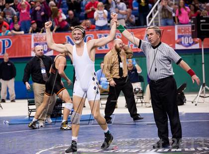 Thumbnail 2 in NCHSAA State 3A Boys Wrestling Championships (Finals) photogallery.