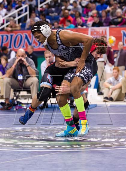 Thumbnail 2 in NCHSAA State 3A Boys Wrestling Championships (Finals) photogallery.