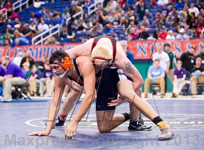 Thumbnail 2 in NCHSAA State 3A Boys Wrestling Championships (Finals) photogallery.