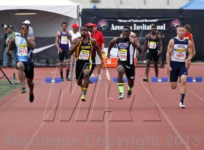Thumbnail 3 in Arcadia Invitational (100 M Dash) photogallery.