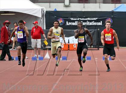 Thumbnail 2 in Arcadia Invitational (100 M Dash) photogallery.