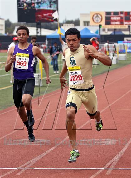 Thumbnail 3 in Arcadia Invitational (100 M Dash) photogallery.