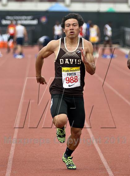 Thumbnail 1 in Arcadia Invitational (100 M Dash) photogallery.
