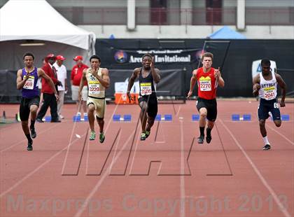 Thumbnail 3 in Arcadia Invitational (100 M Dash) photogallery.