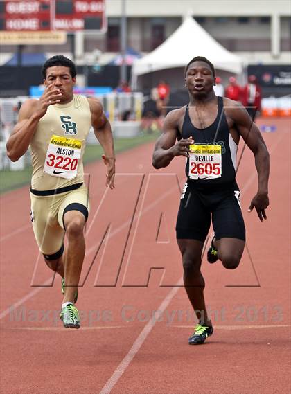 Thumbnail 3 in Arcadia Invitational (100 M Dash) photogallery.
