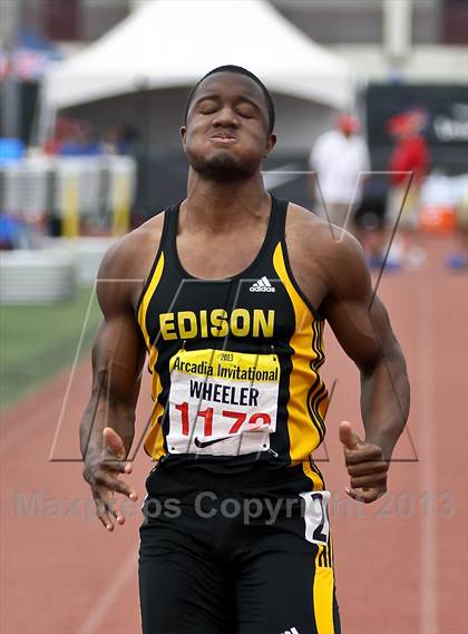 Thumbnail 2 in Arcadia Invitational (100 M Dash) photogallery.