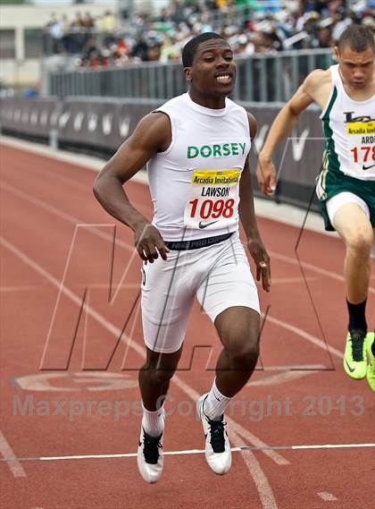 Thumbnail 2 in Arcadia Invitational (100 M Dash) photogallery.