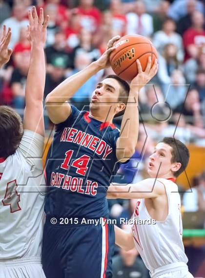 Thumbnail 3 in Stanwood vs. Kennedy Catholic photogallery.