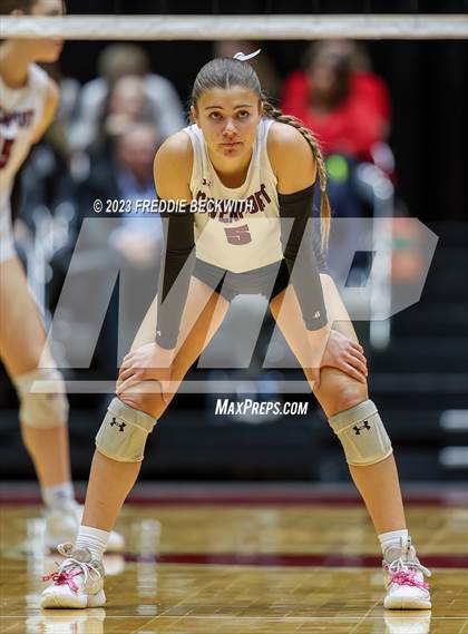 Thumbnail 3 in Davenport vs. Celina (UIL 4A Volleyball Semi-Final) photogallery.
