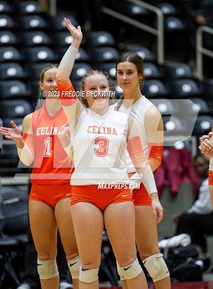 Thumbnail 3 in Davenport vs. Celina (UIL 4A Volleyball Semi-Final) photogallery.