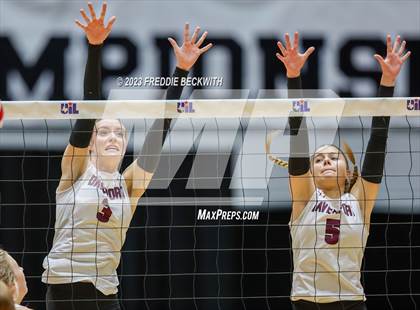 Thumbnail 2 in Davenport vs. Celina (UIL 4A Volleyball Semi-Final) photogallery.