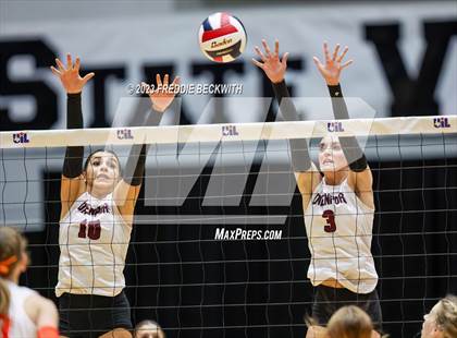 Thumbnail 3 in Davenport vs. Celina (UIL 4A Volleyball Semi-Final) photogallery.