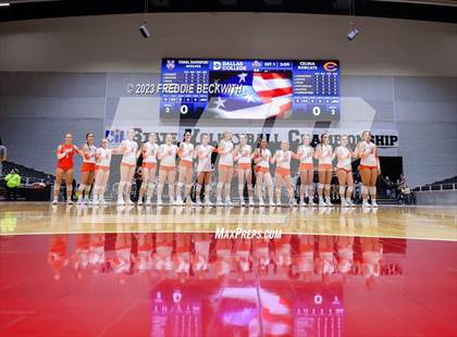 Thumbnail 3 in Davenport vs. Celina (UIL 4A Volleyball Semi-Final) photogallery.