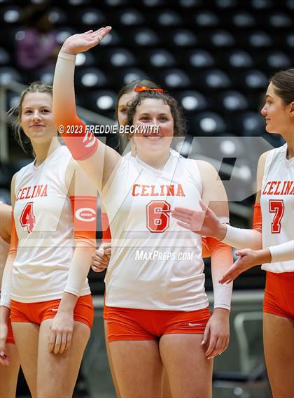 Thumbnail 2 in Davenport vs. Celina (UIL 4A Volleyball Semi-Final) photogallery.