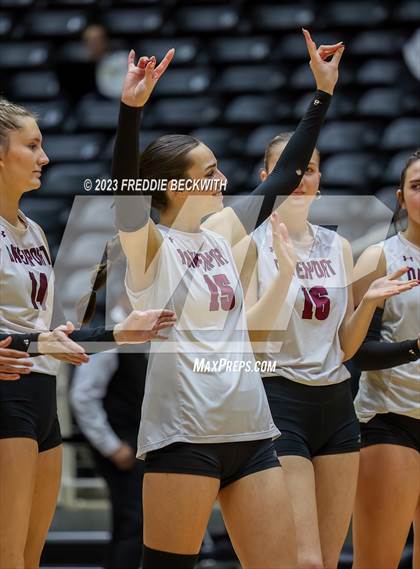 Thumbnail 1 in Davenport vs. Celina (UIL 4A Volleyball Semi-Final) photogallery.