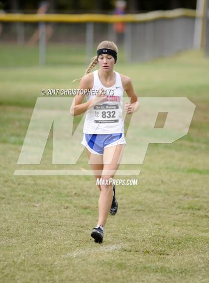 Thumbnail 2 in IHSA 1A Girls Cross Country Sectional (Benton) photogallery.