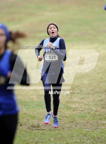 Thumbnail 1 in IHSA 1A Girls Cross Country Sectional (Benton) photogallery.